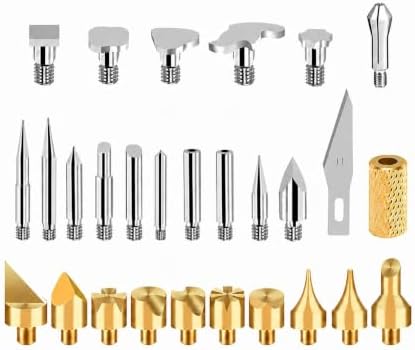 28 Pcs Wood Burning Tips Set, Stippling Tool Tips for Pyrography DIY Crafts by Unknown