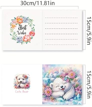 DDGYP 6 Pack Diamond Art Cards with Envelopes, 5.9x5.9 Inch Folded - Image 2