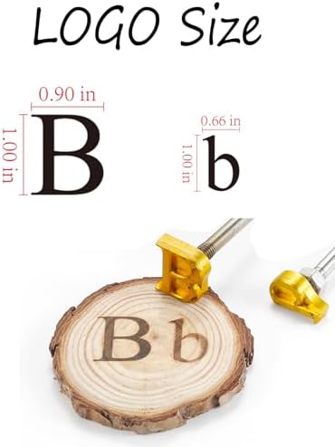 1" Brass Letter B Branding Iron, Upper & Lower Case for Wood, Hats, Steak - Image 2