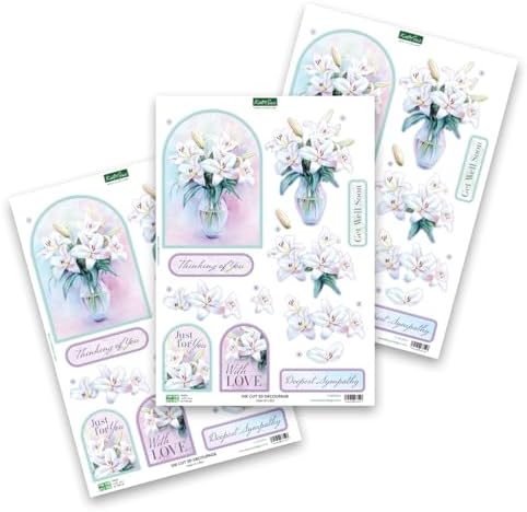 Katy Sue Designs Thinking of You 3D Die Cut Decoupage Collection for Card Making Supplies. Contains 12 Sheets of Katy Sue Die Cut Decoupage Featuring Lavender, Lillies, Hydrangea, and Roses - Image 5