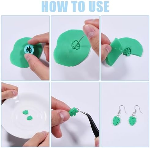 ORIGACH 14 Pcs Monstera Leaves Clay Cutters Set - Image 4