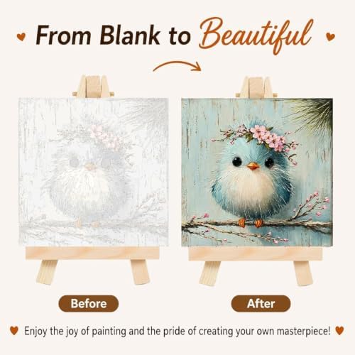 BYGFHLYW Bird Cherry Blossom Paint by Numbers Kit for Adults Canvas - Image 5