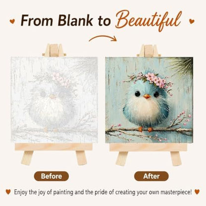 BYGFHLYW Bird Cherry Blossom Paint by Numbers Kit for Adults Canvas - Image 5