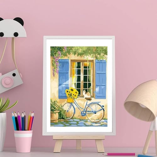 NDNXYXGS Cat Paint by Numbers Kits for Adults,Window DIY Painting Kit on Canvas,Bike Color by Numbers,Large Adult Paint by Number for Wall Decor and Gifts (Bike) - Image 6