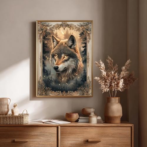 CRZMODE Wolf Paint by Numbers Kit for Adults, Wolf Paint by Numbers for Adults, Acrylic Painting Crafts for Home Decor Gift (16x20inch) - Image 2