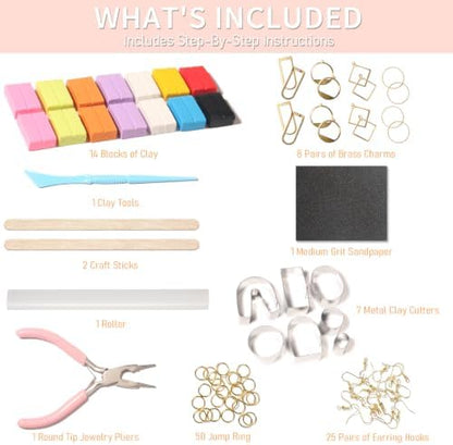 Patemby Clay Earring Jewelry Making Kit, Art Crafts DIY for Teen Girl Gift - Image 2