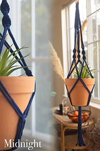 Aesthetic Creative Macrame Kit, Makes 3 DIY Plant Hangers for Teens & Adult Beginners, Craft Supplies for Boho Art Project-3 Custom Color Macrame Cord, Wooden Rings & Instructions - Image 5