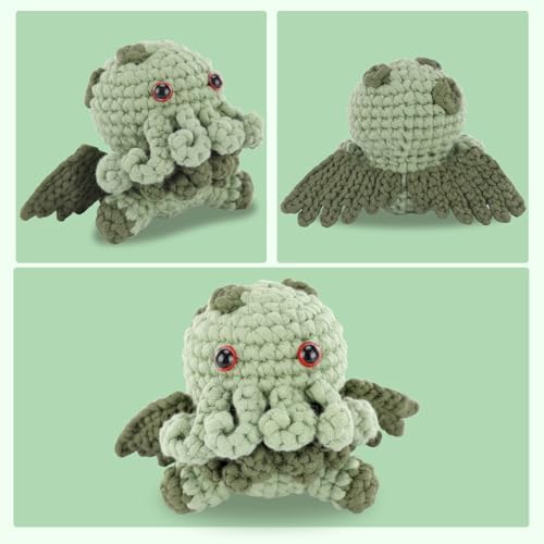 CrochetBox Cthulhu Crochet Kit for Beginners, Easy Craft for Adults - Image 2