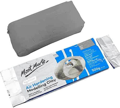 Mont Marte Grey Air Hardening Modeling Clay, 500g (1.1lb). Dries in Approximately 24 Hours. Suitable for Sculptors and Modelers of All Skill Levels. - Image 2