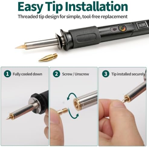 YIHUA 930-IV Woodburning Pen Kit with 11 Tips, Adjustable Heat Level - Image 4