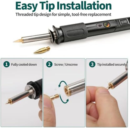 YIHUA 930-IV Woodburning Pen Kit with 11 Tips, Adjustable Heat Level - Image 4