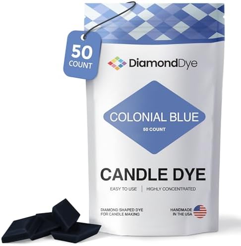 Colonial Blue Candle Dye Chips, Soy & Paraffin Candle Making, 50 Pack by Reddig-globyDiamondDye