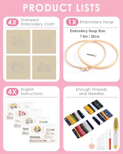 TINDTOP Embroidery Kit for Adult, Panda Embroidery Practice Kits - Image 2