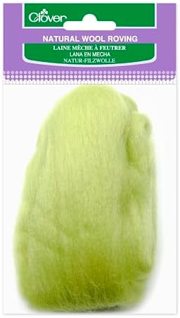 Clover Natural Wool Roving .3oz - Lime Green by CloverPress