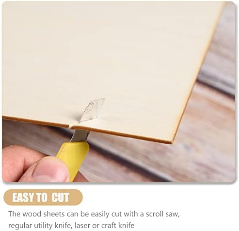 12 Pack 22 x 12 x 1/16 Inch-2 mm Thick Basswood Sheets for Crafts Unfinished Plywood Sheet Rectangular Craft Wood Sheet Boards for DIY Projects, Architecture Models, Engraving, Wood Burning, Staining - Image 3
