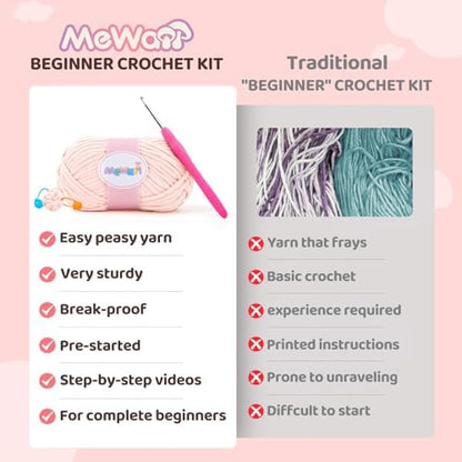 Mewaii Crochet Kit for Beginners, 3 Pack Axolotl Craft Set - Image 3