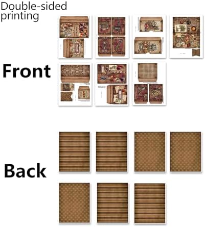 XINPOCUT Steampunk Folding Folio Junk Journal Kit,Folio Booklet Craft Kit, Junk Journal Kit, Scrapbooking Supplies, Journaling Decor, Mini Folio Writer Folder Project, Arts & Crafts Gifts - Image 4