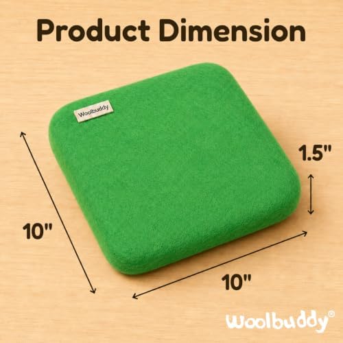 Woolbuddy Needle Felting Mat 10 x 10 x 1.5 Inch (Green), Pure Wool Felt Pad - Image 3