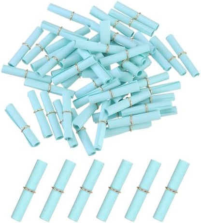 MECCANIXITY 80Pcs Message Paper Scrolls 3x6cm Lucky Wishing Light Blue by MECCANIXITY