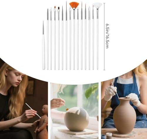 NYTGAH 42 PCS Air Dry Clay Tools, Practical Polymer Clay Sculpting Tools Kit for Adults, Pottery Clay Kit for Dotting, Carving, Drawing, Molding, Modeling, Shaping - Image 7