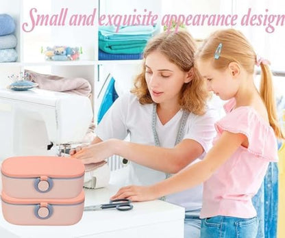 Sewing Kit with Case, Portable Sewing Box Organizer, Needle and Thread Kit with 20 Color Threads, Self Threading Needles, Scissors, Tape Measure, Buttons, Safety Pins for Adults, Travel, Home - Image 7