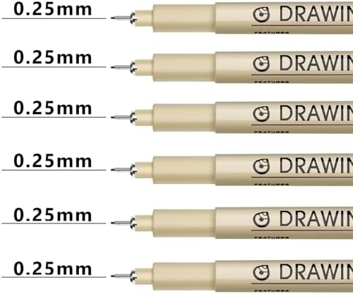 Muchcute Extra Fine Point Writing Pens,6 Black 0.25mm Smooth No Bleed Bible - Image 2
