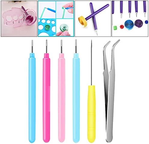Quilling Tools Set for Beginner Card Making | Hand Crafted Pen Art Tool | DIY Paper Quilling Kit for Adults | Rust-Proof Plastic Slotted Pen | Crafting - 6 Pieces - Image 3