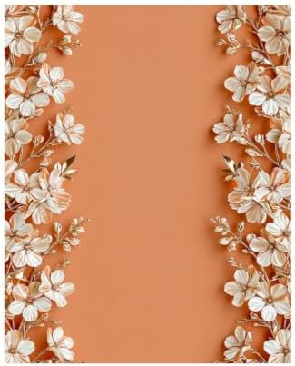 Paint by Numbers Kit for Adults Beginner Art Decor Orange Floral Frame by Unknown