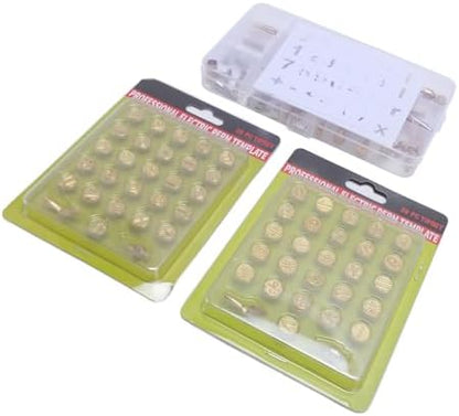 110PCS Wood Burning Tip Set Brass Alphabet Number Stencils Wood Burning Embossing Carving DIY Crafts Tool for Adults Beginners - Image 2