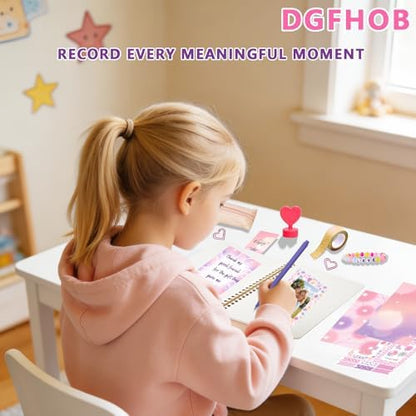 DIY Journal Kit for Girls Teen Tween Girl Gifts Trendy Stuff, Scrapbook Supplies Stationery Set, Stocking Stuffers, Art Crafts Kit - Ideal Gifts for 8 9 10 11 12 13 14 Year Old Girl - Image 7