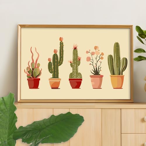 Camocin Framed Paint by Numbers Kit for Adults Beginners – Desert Cactus - Image 6