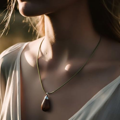 Tudomro 100 Waxed Leather Necklace Cord with Clasp,Earth Tone,18 Inch - Image 2