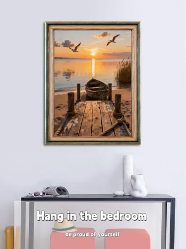 ACANDYL Bridge DIY Paint by Numbers Kit for Adults Beginner Sunset Beach Paint by Number for Adults Landscape Canvas Painting by Number DIY Acrylic Oil Painting on Canvas Arts Craft Decor 16x20 Inch - Image 4