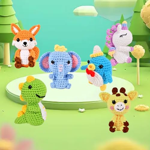 Wunila Crochet Kit for Beginners Adults, 6pcs Animal Crochet Starter Kit - Image 5