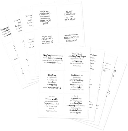 Katy Sue Christmas Verses Peelables Stickers for Christmas Card Making. 48 Peelable Verses & Sentiments/Peel Offs from Katy Sue Designs Card Making Supplies. Each Peel-Off Sticker is 4 x 3.5 inch - Image 5
