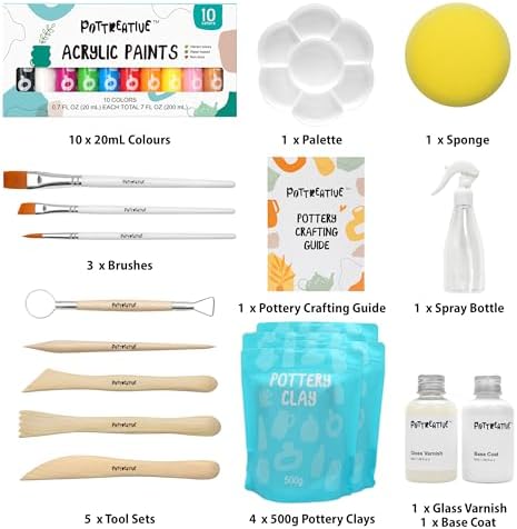 MCOOH Air Dry Clay Pottery Kit for Beginners - Image 2