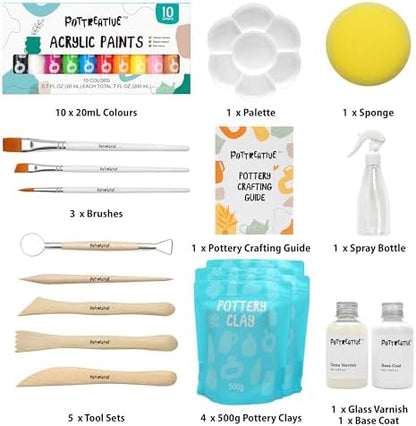 MCOOH Air Dry Clay Pottery Kit for Beginners - Image 2