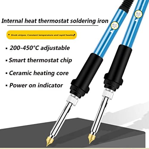 Grafken 71PCS Wood Burning Kit, Temperature 200~450°C, Wood Burning Kit, Wood Burning Tool with Soldering Iron Tip for Embossing/Engraving/Welding (Color : Blue) - Image 2