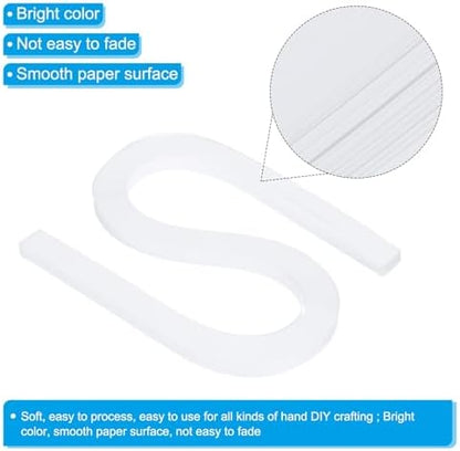 PATIKIL 360pcs Quilling Paper Strips Paper Flowers Quilling Kits 3/8"(10mm) Origami Paper for Adults Beginner Art Craft, 21"(54cm) White - Image 3