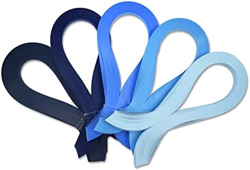 CrafTreat Blue Quilling Paper Strips for Craft Work - 500 Quilling Strips 3mm 30 CM Length - Paper Quilling for Decorating Cards, Gift Bags, Picture Frames and Scrapbooking - Image 2