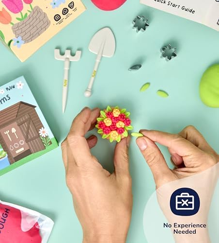 Pott’d Foam Dough Collectibles Air Dry Clay Kit for Adults, DIY Crafts Includes Clay Tools, Colourful Foam Clay, Guides for Mini Food Characters, Plant Projects and Date Night Creations - Image 4
