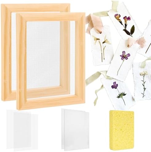 Aboofx Paper Making Kit, A7 Mini Paper Making Screen Frame Kit(3"x4") by Aboofx