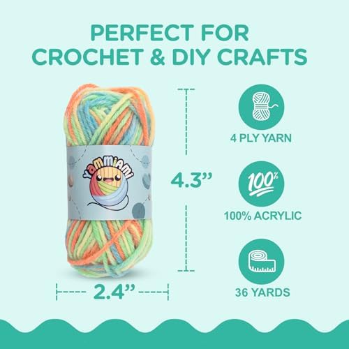 YammiAmi 1,800 Yards Beginner Crochet Kit for Adults – 84 Pc Amigurumi Crochet Kit for Starters with 50 Skeins Yarn, Accessories Set, Ergonomic Hooks, Instruction Book to Learn Crocheting - Image 5
