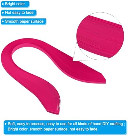 PATIKIL Quilling Strips Paper 600pcs 5mm 39cm Origami Paper Quilling Kits for Art DIY Craft Christmas, Rose Red - Image 3
