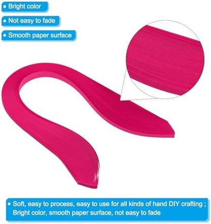 PATIKIL Quilling Strips Paper 600pcs 5mm 39cm Origami Paper Quilling Kits for Art DIY Craft Christmas, Rose Red - Image 3