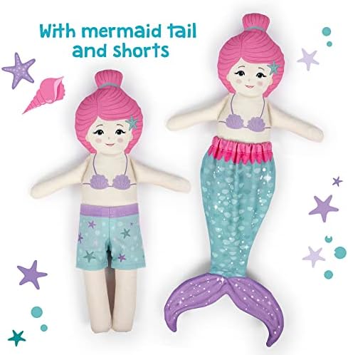 kullaloo Cut & Sew Fabric Panel – Mermaid Craft Sewing Kit for Kids Beginners – DIY for Girls & Boys (Underwater Tales) - Image 6
