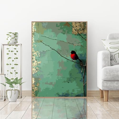 Birds Plant Paint by Numbers Kit for Adults, Color By Numbers for Adults - Image 3