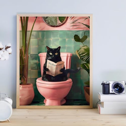 KICHANG Black Cat Paint by Numbers Kit for Adults Beginner (Without Frame) - Image 2