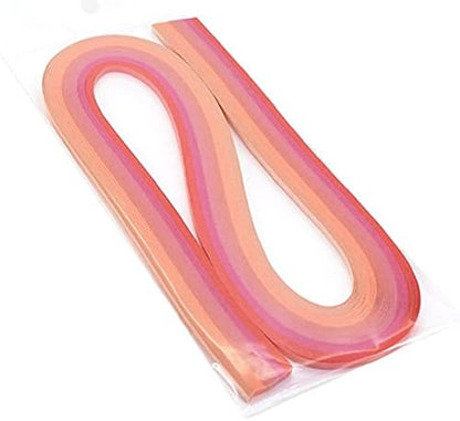ODETOJOY Quilling Paper Gradient Quilling Strips 5MM Crafts Paper Filigrana Color Ramps Chromatic Crescendo 120pcs Length 21inch (Pink) by ODETOJOY