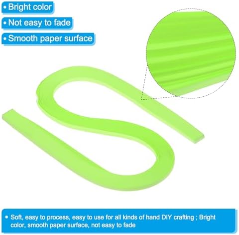 PATIKIL 120pcs Quilling Strips Paper 3/16"(5.2mm) 21"(54cm) Origami Paper Quilling Strip for Art DIY Hand Craft Christmas, Lawn Green - Image 3
